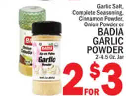 C Town BADIA GARLIC POWDER offer