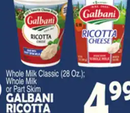 Bravo Supermarkets GALBANI RICOTTA offer
