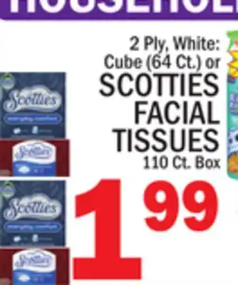 C Town SCOTTIES FACIAL TISSUES 110 Ct. Box offer