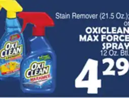 Bravo Supermarkets OXICLEAN MAX FORCE SPRAY 12 Oz. Btl offer