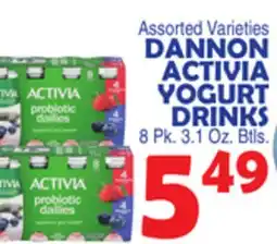 Bravo Supermarkets DANNON ACTIVIA YOGURT DRINKS offer