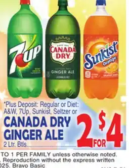 Bravo Supermarkets CANADA DRY GINGER ALE offer