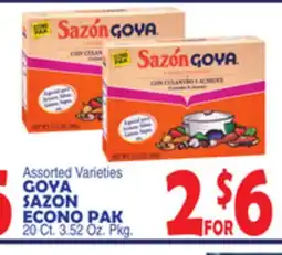 Bravo Supermarkets GOYA SAZON ECONO PAK offer