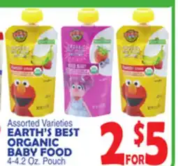 Bravo Supermarkets EARTH'S BEST ORGANIC BABY FOOD offer