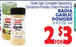Bravo Supermarkets BADIA GARLIC POWDER offer