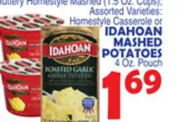 Bravo Supermarkets IDAHOAN MASHED POTATOES 4 Oz. Pouch offer