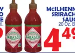 Bravo Supermarkets McILHENNY SRIRACHA SAUCE offer