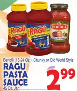 Bravo Supermarkets RAGU PASTA SAUCE 45 Oz. Jar offer