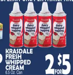 Bravo Supermarkets KRASDALE FRESH WHIPPED CREAM offer
