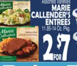 Bravo Supermarkets MARIE CALLENDER'S ENTREES offer