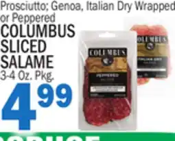 Bravo Supermarkets COLUMBUS SLICED SALAME offer