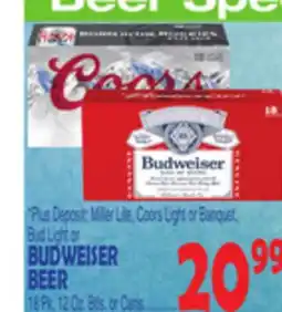 Bravo Supermarkets BUDWEISER BEER offer