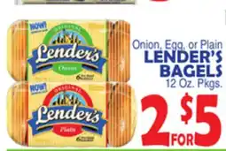 Bravo Supermarkets LENDER'S BAGELS offer