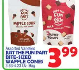Bravo Supermarkets JUST THE FUN PART BITE-SIZED WAFFLE CONES offer