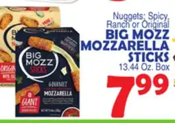 Bravo Supermarkets BIG MOZZ MOZZARELLA STICKS offer