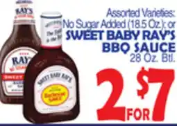 Bravo Supermarkets SWEET BABY RAY'S BBQ SAUCE 28 Oz. Btl offer