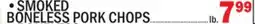 Bravo Supermarkets SMOKED BONELESS PORK CHOPS offer