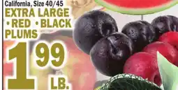 Bravo Supermarkets EXTRA LARGE RED, BLACK PLUMS offer