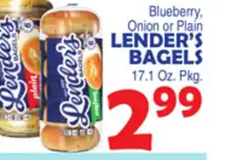 Bravo Supermarkets LENDER'S BAGELS offer