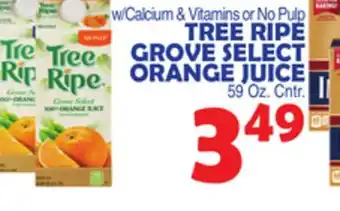Bravo Supermarkets TREE RIPE GROVE SELECT ORANGE JUICE offer
