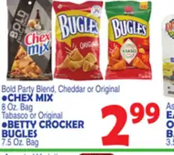 Bravo Supermarkets CHEX MIX 8 Oz. Bag offer