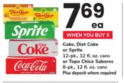 ACME Coke, Diet Coke or Sprite 12-pk., 12 fl. oz. cans or Topo Chico Sabores 8-pk., 12 fl. oz. cans offer