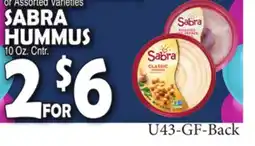 Bravo Supermarkets SABRA HUMMUS offer