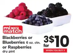 ACME Blackberries or Blueberries 6 oz. ctn. or Raspberries dry pint offer