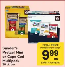 ACME Snyder's Pretzel Mini or Cape Cod Multipack offer