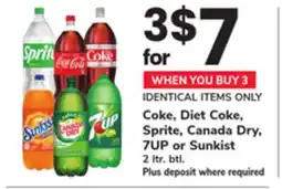 ACME Coke, Diet Coke, Sprite, Canada Dry, 7UP or Sunkist offer