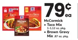 ACME McCormick Taco Mix 1-1.12 oz. pkg., Brown Gravy Mix .87 oz. pkg offer