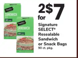 ACME Signature SELECT Resealable Sandwich or Snack Bags offer
