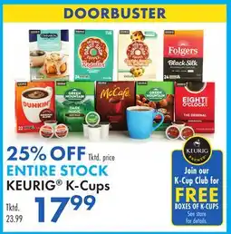 Boscov's ENTIRE STOCK KEURIG K-Cups offer