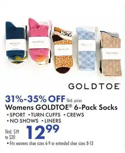 Boscov's Womens GOLDTOE 6-Pack Socks offer