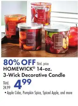 Boscov's HOMEWICK 14-oz. 3-Wick Decorative Candle offer