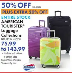 Boscov's ENTIRE STOCK AMERICAN TOURISTER Luggage Collections offer