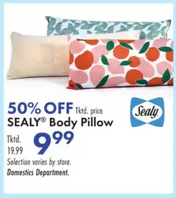 Boscov's SEALY Body Pillow offer