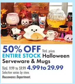 Boscov's Halloween Serveware & Mugs offer