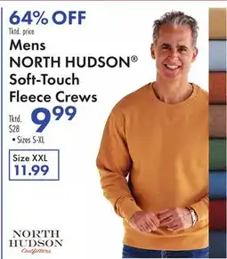 Boscov's Mens NORTH HUDSON Soft-Touch Fleece Crews offer