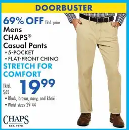 Boscov's Mens CHAPS Casual Pants offer