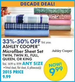 Boscov's ASHLEY COOPER Microfiber Sheet Set offer