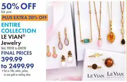 Boscov's ENTIRE COLLECTION LE VIAN Jewelry offer