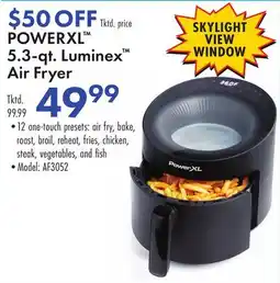 Boscov's POWERXL 5.3-qt. Luminex Air Fryer offer
