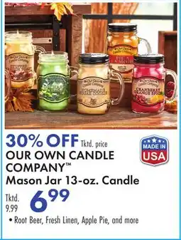 Boscov's OUR OWN CANDLE COMPANY Mason Jar 13-oz. Candle offer