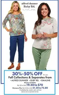 Boscov's Fall Collections & Separates offer