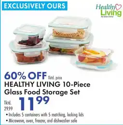 Boscov's HEALTHY LIVING 10-Piece Glass Food Storage Set offer