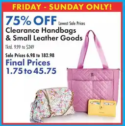 Boscov's Handbags & Small Leather Goods offer