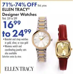 Boscov's ELLEN TRACY Designer Watches offer
