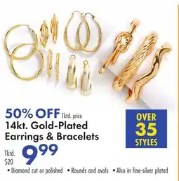 Boscov's 14kt Gold-Plated Earrings & Bracelets offer