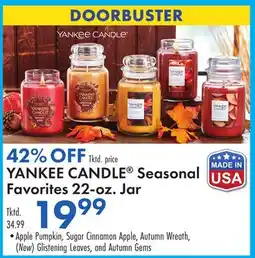 Boscov's YANKEE CANDLE Seasonal Favorites 22-oz. Jar offer